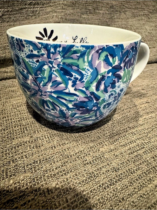 Lilly Pulitzer Other - Lilly Pulitzer High Maintenance Blue Floral Ceramic Mug